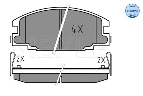 Тормозные колодки дисковые, комплект MEYLE 025 215 4316/W