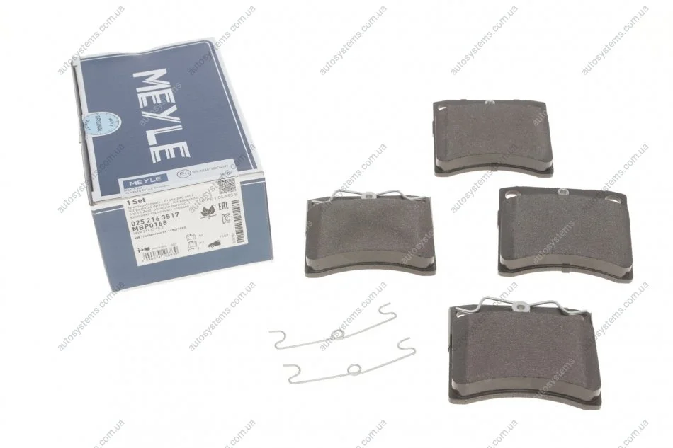 Колодки гальмівні (передні) VW T4 1.9-2.5D 90-95 R15 MEYLE 0252163517 (фото 1)