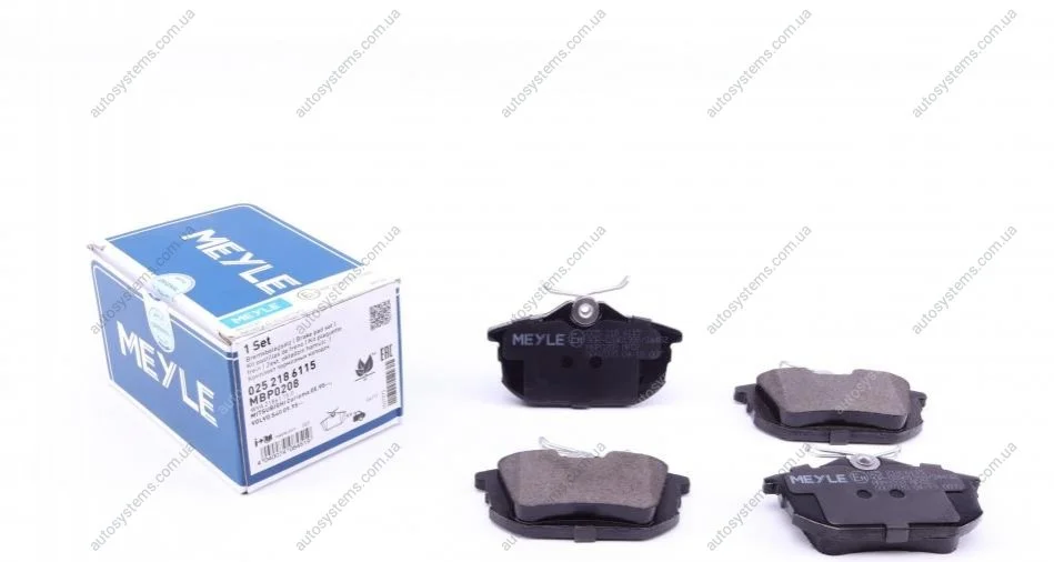 Колодки гальмівні (задні) Mitsubishi Carisma/Colt/Space Star/Volvo S40 95-12 (з датчиками) (TRW) MEYLE 025 218 6115 (фото 1)