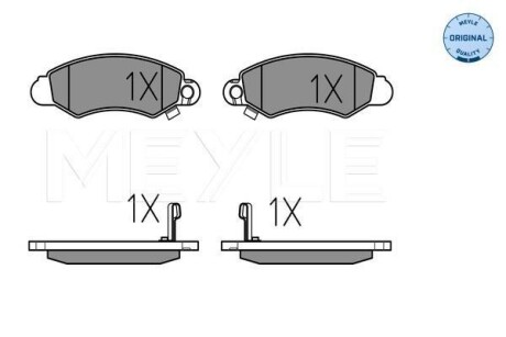 Тормозные колодки дисковые, комплект MEYLE 025 232 9614/W