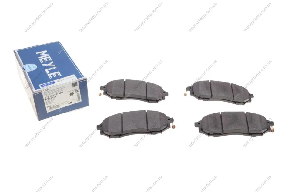 Колодки гальмівні (передні) Renault Koleos 08-/Nissan Qashqai 07-13/Pathfinder/NP300/Murano 05- MEYLE 025 236 9816/W (фото 1)