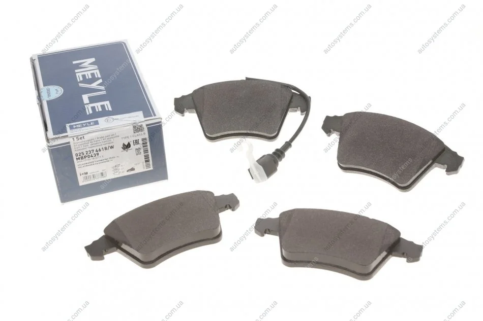 Колодки гальмівні (передні) VW T5 03- (18mm/17.6mm) MEYLE 025 237 4618/W (фото 1)