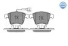 Колодки гальмівні (передні) VW T5 03- (20.1mm/18.7mm) MEYLE 025 237 4619/W (фото 2)