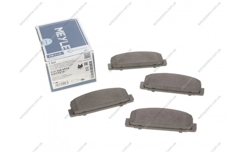 Колодки гальмівні (задні) Mazda 6 02- MEYLE 025 240 4514 (фото 1)