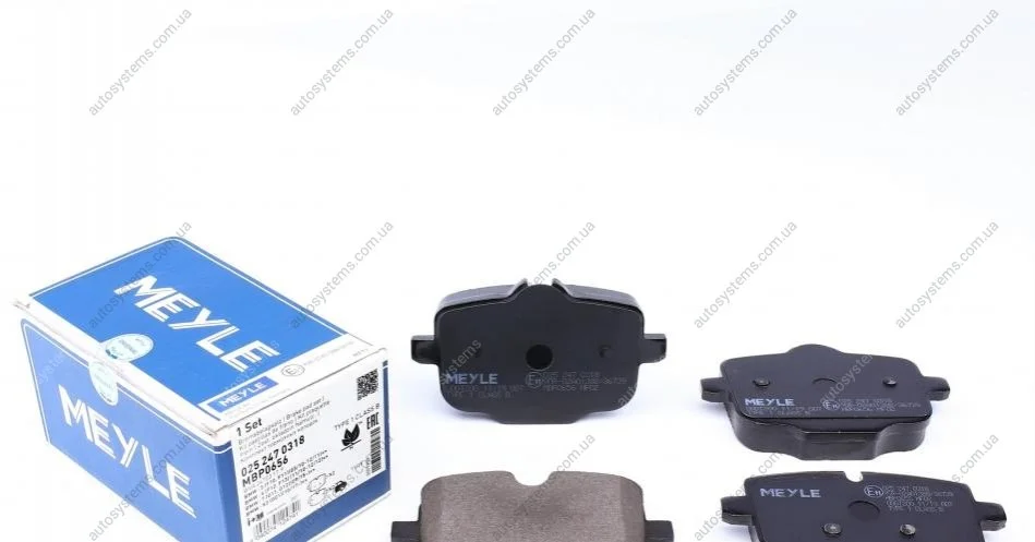 Колодки тормозные дисковые BMW T. F10 525-550B/D 10 MEYLE 0252470318 (фото 1)