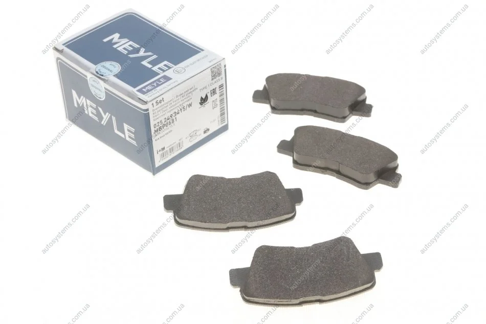 Колодки гальмівні (задні) Hyundai Accent IV/Kia Rio 10- MEYLE 025 249 3415/W (фото 1)