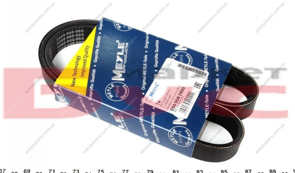 Ремінь генератора Fiat Ducato 2.5D/TDI 94-02 (6PK900) MEYLE 050 006 0900 (фото 1)