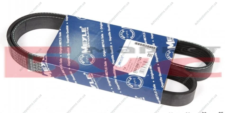 Ремінь генератора VW Caddy/T5 1.9TDI (6PK1138) MEYLE 050 006 1138 (фото 1)