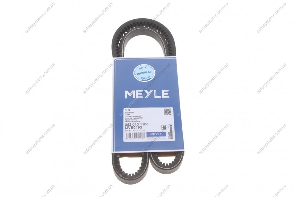 Ремінь генератора MB O305-307/Alfa Romeo/Ford/Etalon (13x1100) MEYLE 052 013 1100 (фото 1)