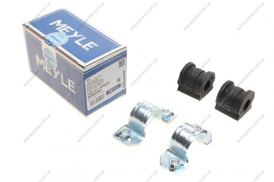 Втулка стабілізатора (переднього) VW Polo/Skoda Roomster/Fabia 99- (d=16mm) (к-кт) MEYLE 100 411 0050/S (фото 1)