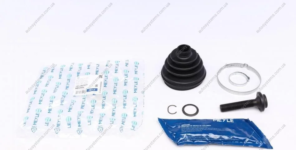 Пильник ШРКШ (зовнішній) Audi 100/A4/A6 1.8-2.8 -01 (21.5x82x98) (к-кт) MEYLE 100 498 0027 (фото 1)