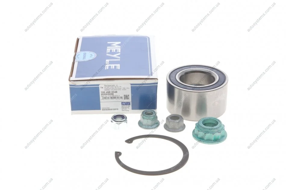 Підшипник маточини (передньої) Skoda Octavia 96-10/VW Caddy II/III 95- (40x74x40) (К-кт) MEYLE 100 498 0048 (фото 1)