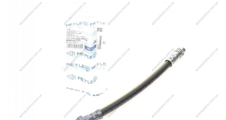Шланг гальмівний (задній) Citroen C2/C3/C4/Peugeot 1007/307/308 1.1-2.0D 00- (L=190mm) MEYLE 11-14 525 0006 (фото 1)