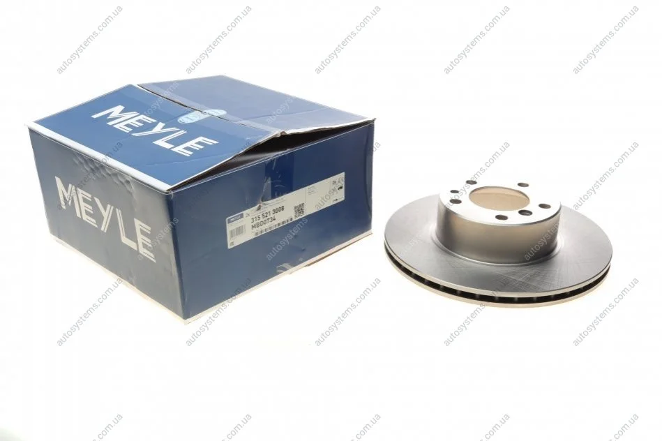 Диск гальмівний (передній) BMW 5 (E34) 2.0-3.5 87-97/7(E32) 3.0 i 82-94 (302x22) MEYLE 315 521 3008 (фото 1)