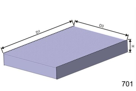 Фильтр салона MISFAT HB106