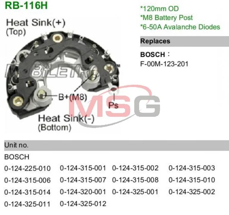 Діодний міст IBR201 MOBILETRON RB-116H (фото 1)