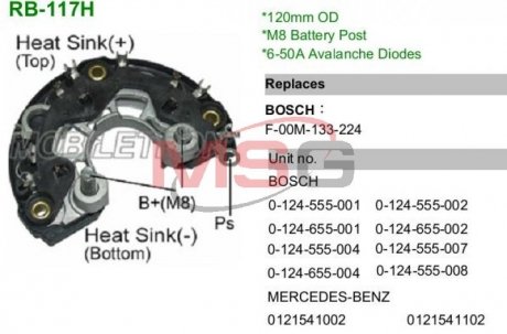 Диодный мост IBR223 MOBILETRON RB117H