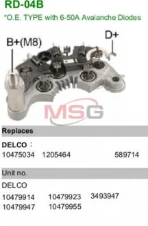 Діодний міст генератора DER2000 MOBILETRON RD-04B