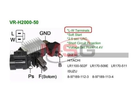 Регулятор напруги IH769 MOBILETRON VR-H2000-50