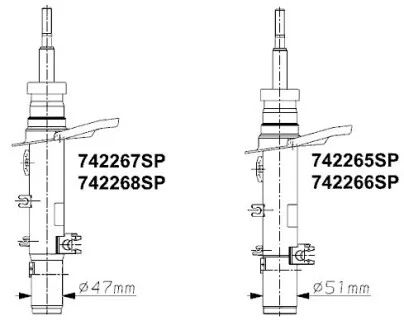 Амортизатор подвески передний левый газомасляный OESpectrum MONROE 742266SP