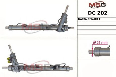 Рулевая рейка с ГУР MSG DC202