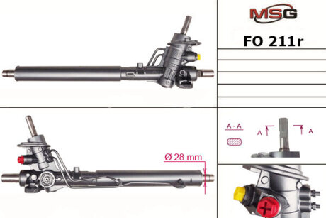 Рулевая рейка с ГУР восстановленная MSG FO211R