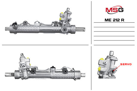 Рулевая рейка с ГУР восстановленная MSG ME212R