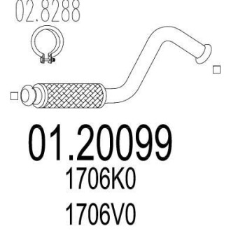 Выхлопная труба MTS 01.20099