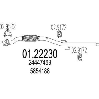 Выхлопная труба MTS 01.22230