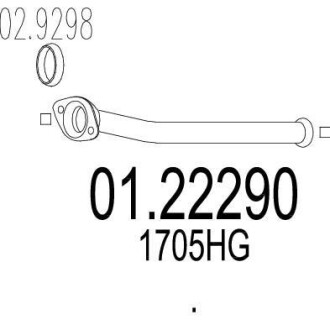 Выхлопная труба MTS 01.22290