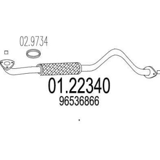Выхлопная труба MTS 01.22340