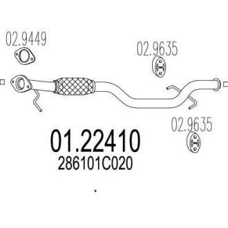 Выхлопная труба MTS 01.22410