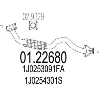 Выхлопная труба MTS 01.22680