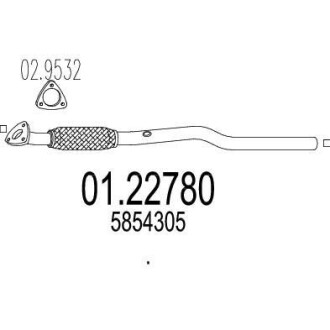 Выхлопная труба MTS 01.22780