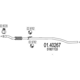 Выхлопная труба MTS 01.40267