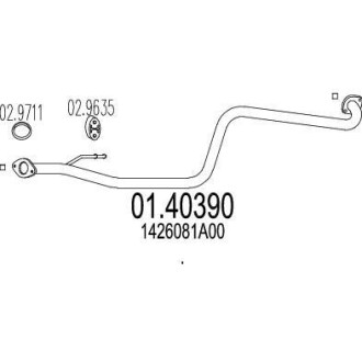 Выхлопная труба MTS 01.40390