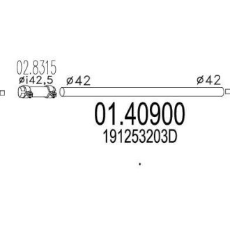 Выхлопная труба MTS 01.40900