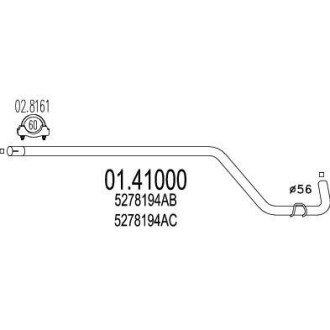 Выхлопная труба MTS 01.41000