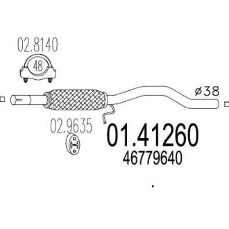 Выхлопная труба MTS 01.41260