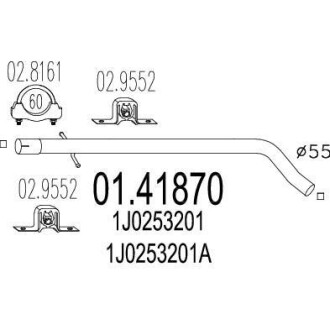 Выхлопная труба MTS 01.41870