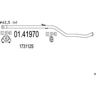Выхлопная труба MTS 01.41970