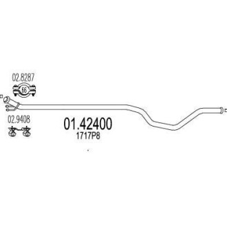 Выхлопная труба MTS 01.42400