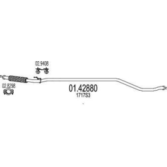 Выхлопная труба MTS 01.42880