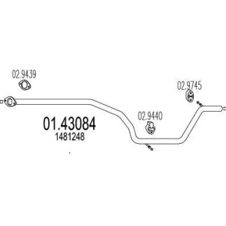 Выхлопная труба MTS 01.43084