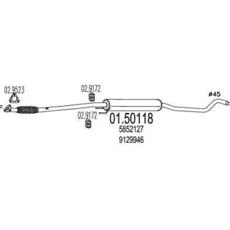 Резонатор глушителя MTS 01.50118