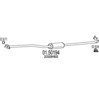 Резонатор глушителя MTS 01.50194