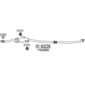 Резонатор глушителя MTS 01.50228