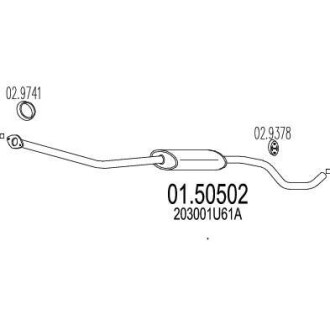 Резонатор глушителя MTS 01.50502