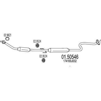 Резонатор глушителя MTS 01.50546