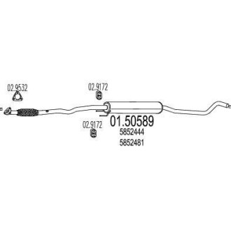 Резонатор глушителя MTS 01.50589